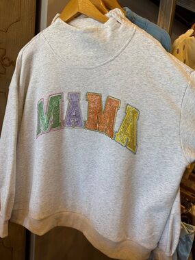 QUEEN OF SPARKLES Grey MAMA Sweatshirt